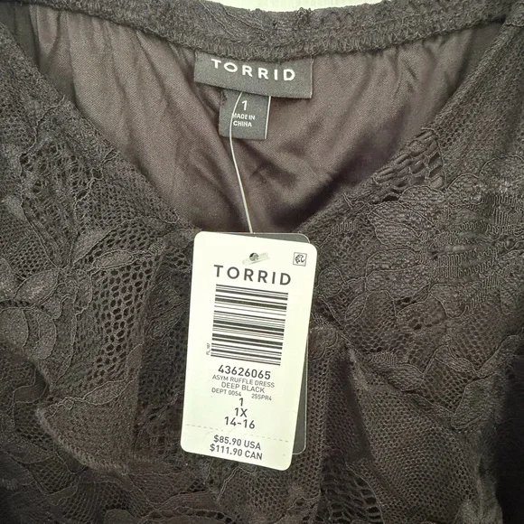 Torrid Asymmetrical Ruffle Dress - Picture 4 of 5